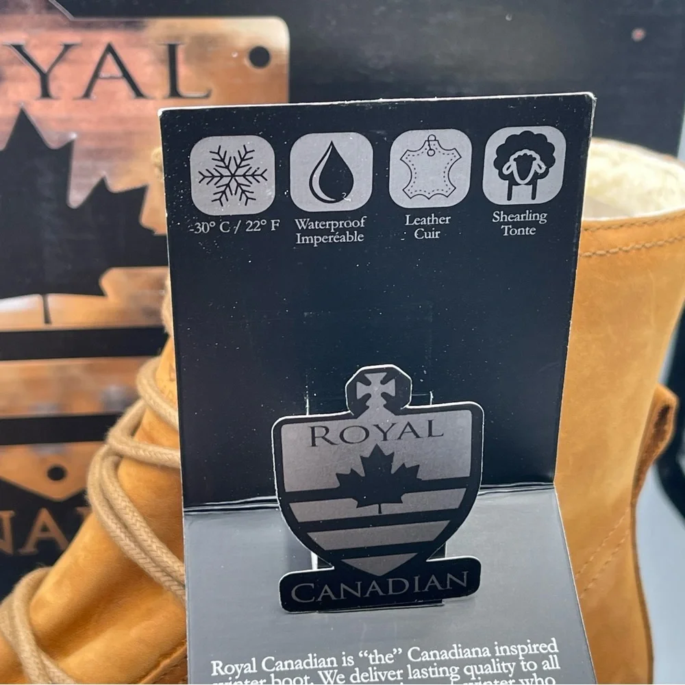 ROYAL CANADIAN ARMSTRONG WATERPROOF LEATHER‎ SHEEPSKIN LINED BOOT